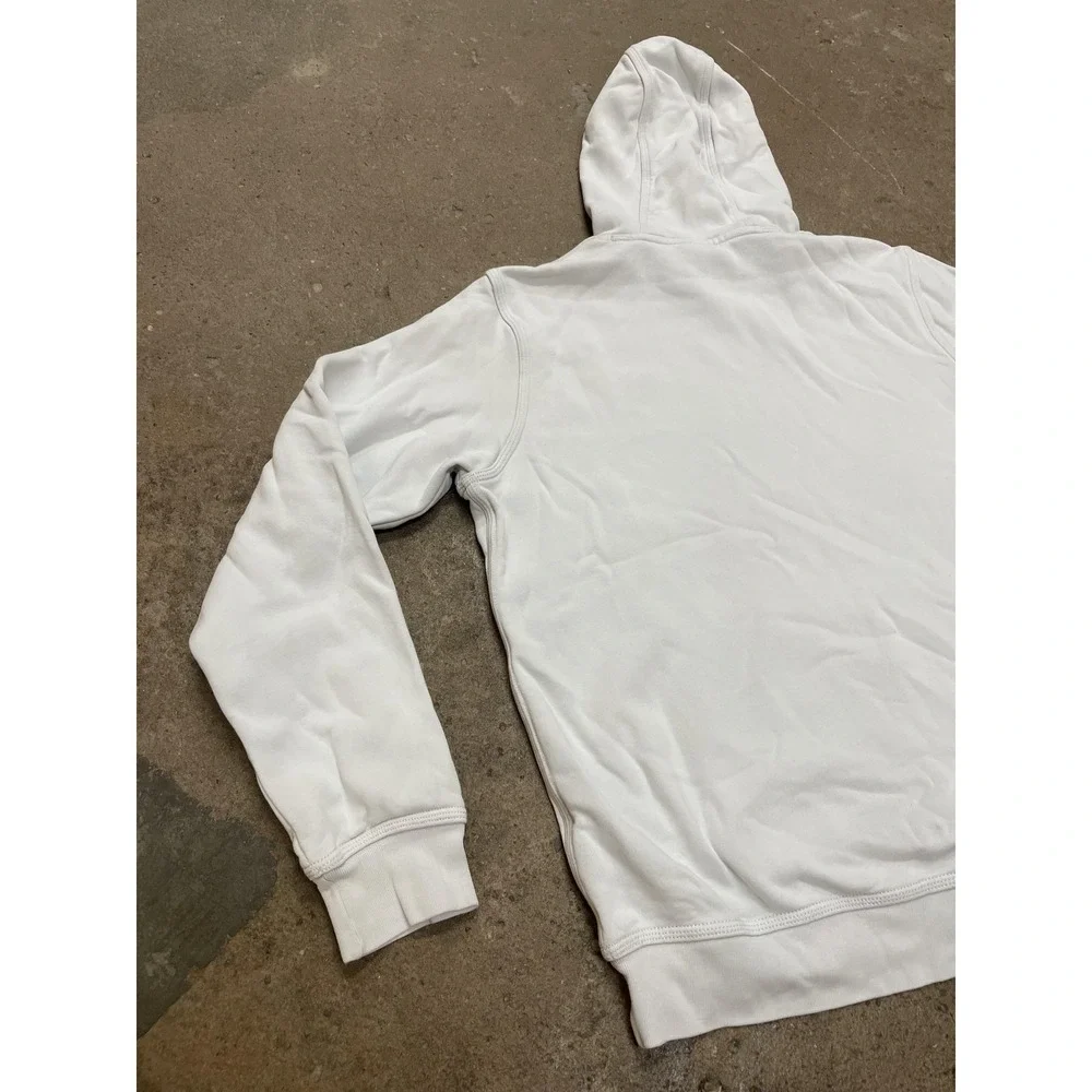 Nike Hoodie Mens‎ Large White Fleece Pullover Kangaroo Pocket Gym Training